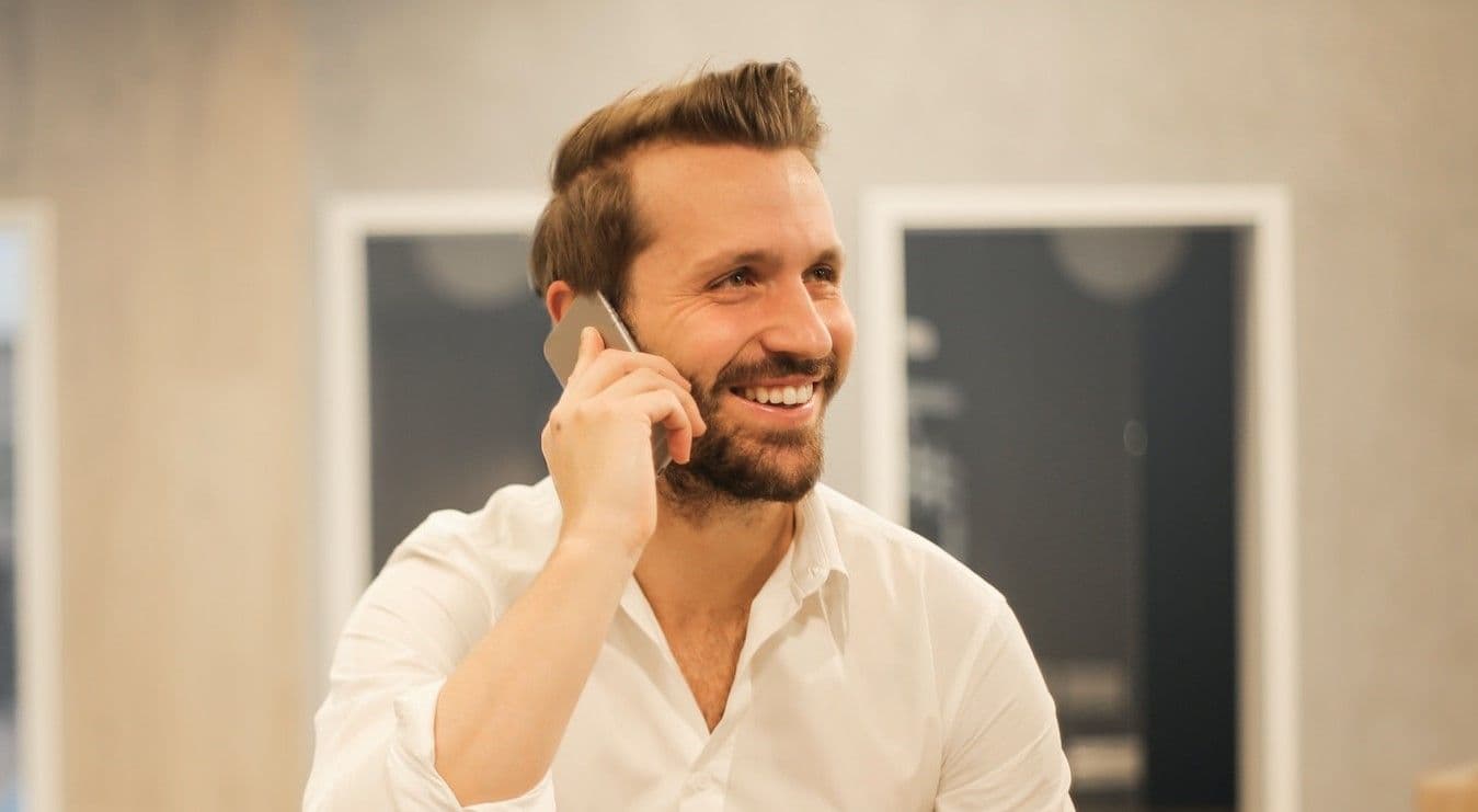 Business man on phone