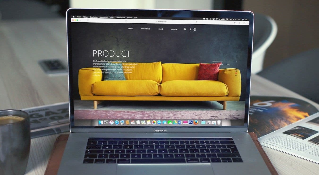 Professional-looking website with product for sale