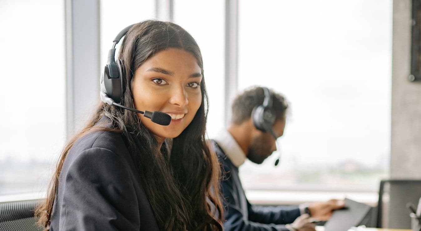 Young female customer service representative