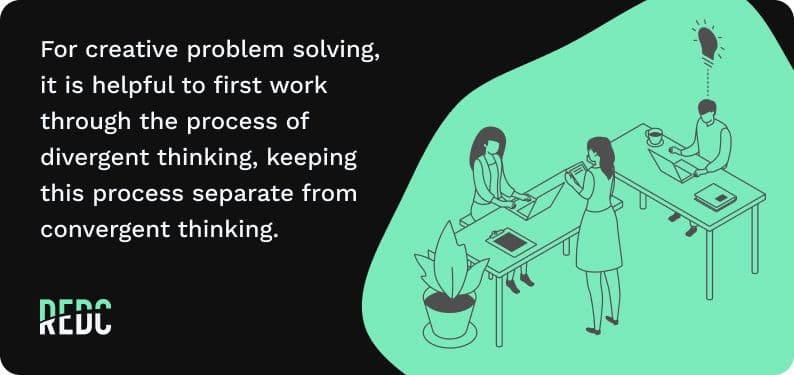 Illustration of co-workers collaborating. 