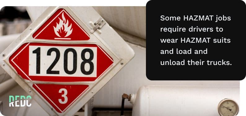 A HAZMAT sign. 