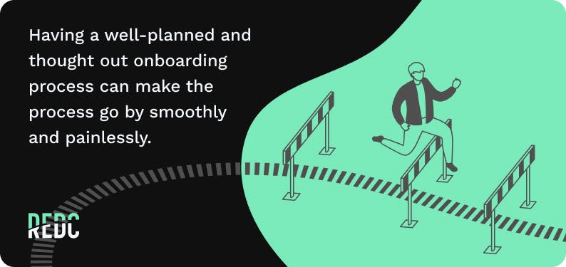 Illustration of a well-planned onboarding process.